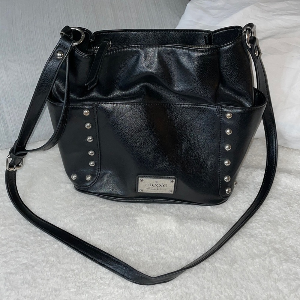 BLACK NICOLE MILLER SIDE BAG